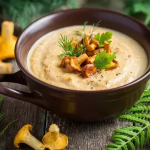 Velouté de champignons des bois