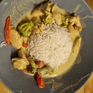 Curry vert au poulet Thaï